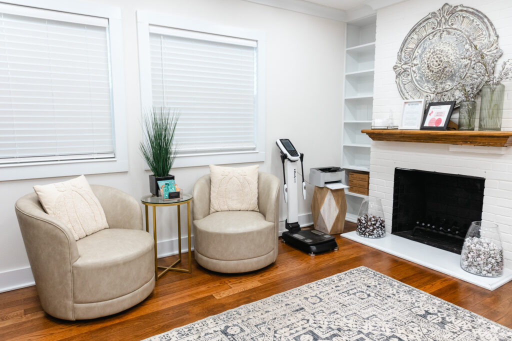 A patients walks into the waiting room of our wellness clinic in Oak Ridge.